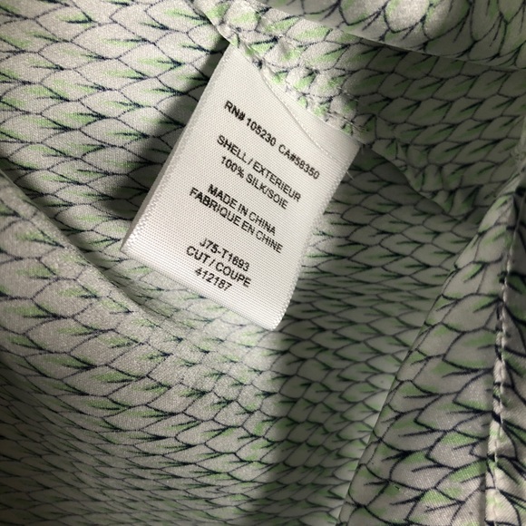 Joie Fifi Silk Blouse Light Green Small - Picture 8 of 11